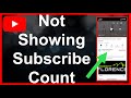Youtube subscriber count not showing  fix