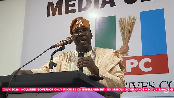 Osun: Incumbent Governor only focuses on entertainment, no serious governance - Dotun Babayemi