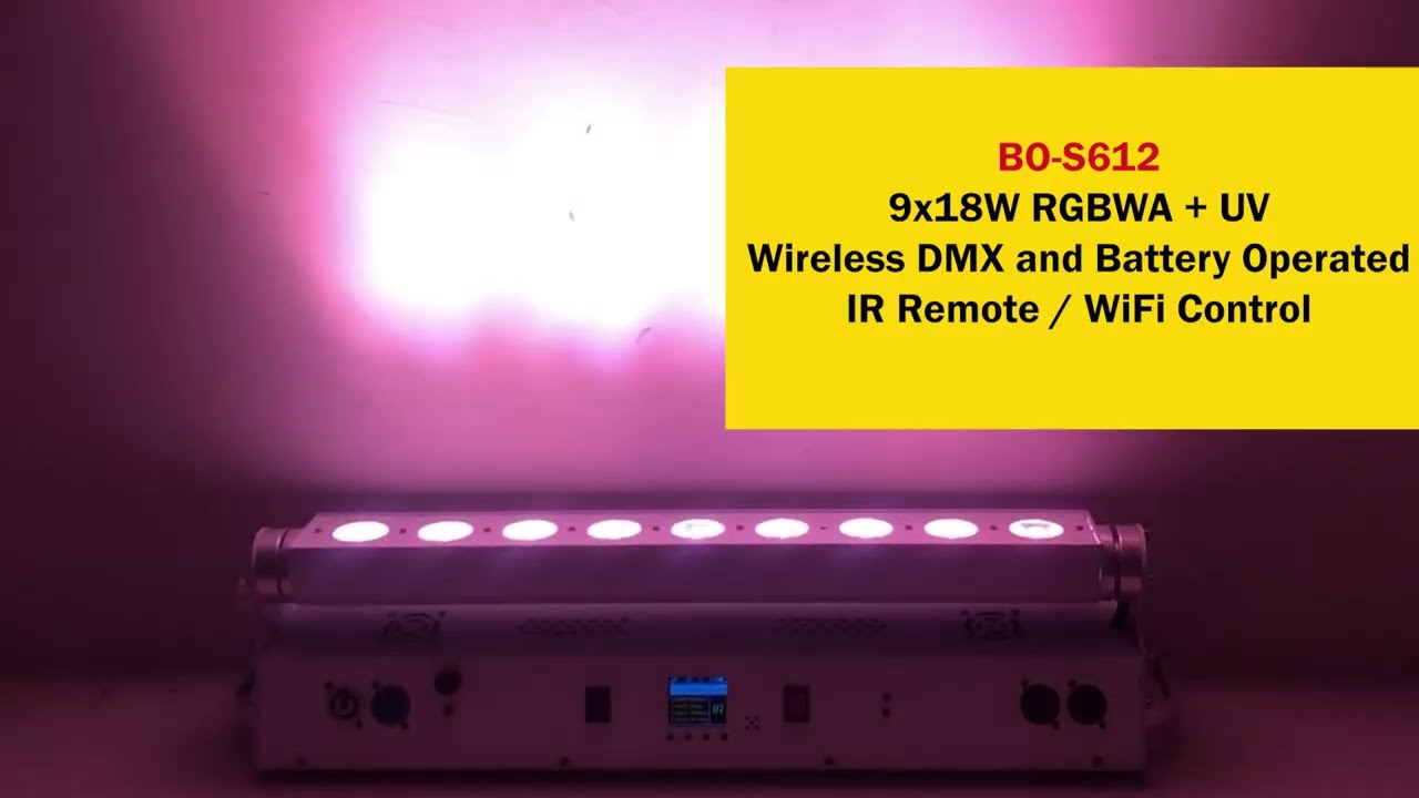 6in1 Wireless DMX LED Wall Washer BO-S612 - Omega DJ