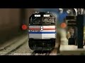 Amtrak f40 arrives at station ho scale