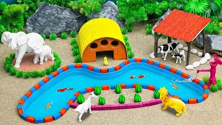❤ 8 Minutes Challenge: Build a Mini Farm from A to Z | How To Make Mini Shed For Cow @DIYKINGDOM1