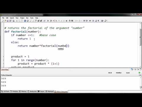 01   Python programming   13   Recursive factorial function