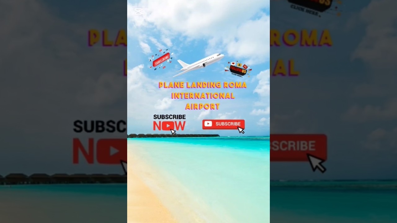 Plane Landing Roman International Airport 