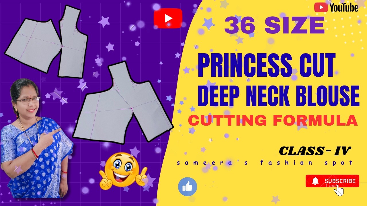 PRINCESS CUT DEEP NECK BLOUSE.. CUTTING EXPLAINED ✂️🔥