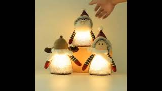 LED Lights Christmas Ornaments Plush Dolls