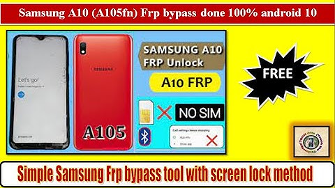 Samsung A10/A10s Google Account Bypass/Unlock Frp Android 10 New Method 100% Working | TECH City 2.0
