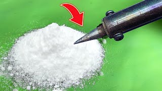 Genius idea!Put Salt On Soldering Iron and be amazed with the results! AMAZING 😱
