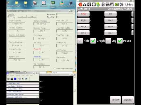MMCdroid Connecting to ECU Emulator via Bluetooth