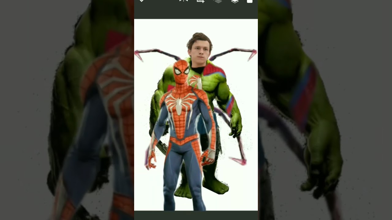 Hulk + spider man || fusion art || 