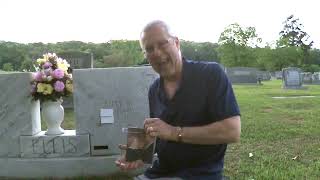 2024 0418 Dave at gravesite on Memory Box 6