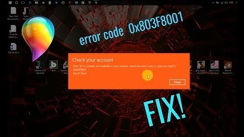 How to fix error code 0x803F8001 in paint 3D/other apps  or windows store(100% working).