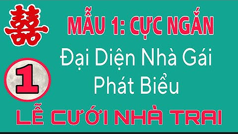 MẪU 1: ĐẠI DIỆN NHÀ GÁI PHÁT BIỂU TRONG LỄ TÂN HÔN-MẪU CỰC KỲ NGẮN.