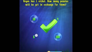 Teaching Kids How To Convert Money : 2nd Grade Splash Math App