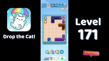 🎮 Drop the Cat! Level 171 Walkthrough | Fun Candy Puzzle Challenge 🐱