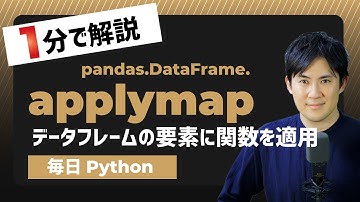 【毎日Python】Pythonでデータフレームの要素に関数を適用する方法｜DataFrame.applymap