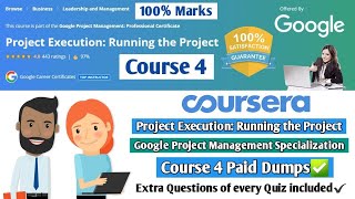 Información Project Execution | Google Project Management Specialization | Coursera | Course 4 Quiz Answers Noticias
