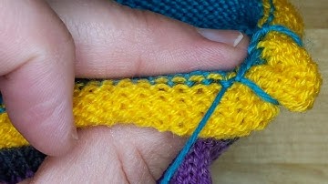 Kitchener stitch -how to close the toe from a sock made on a sock knitting machine