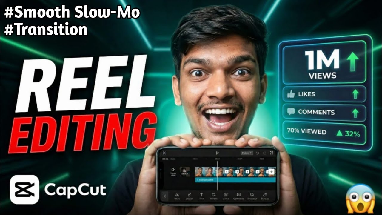 CapCut Reel Editing Tutorial 🔥 Smooth Slow Motion & Transition | Viral ...