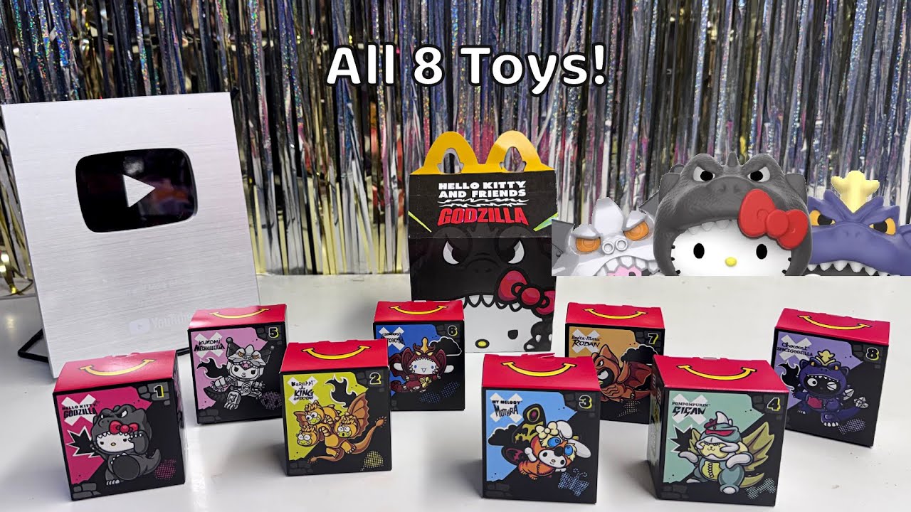 McDonald's 🎀Hello Kitty & Friends x Godzilla Happy Meal Collab