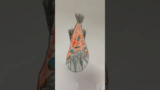 Kids drawing I Deep sea devil I Angular Fish I Sea animal