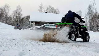 Проходимость по снегу квадроциклов Zongshen Tundra и Regulmoto ATV220