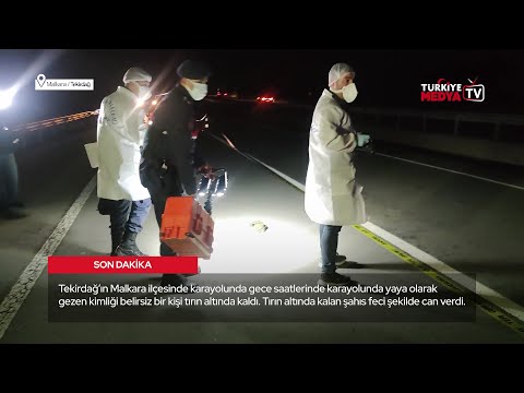 Tekirdağ’da karayolunda yürüyen