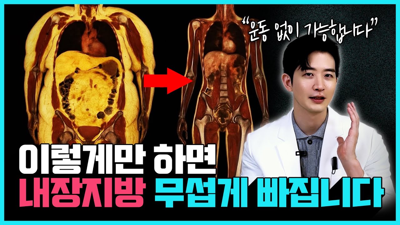 굶어도 안 빠지는 '내장지방' 가장 빨리 확실하게 없애는 방법!