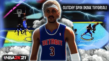 GLITCHY SPIN DUNK TUTORIAL! MOST UNSTOPPABLE MOVE IN NBA 2K21 NEXT GEN!