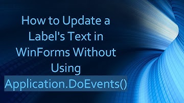 How to Update a Label