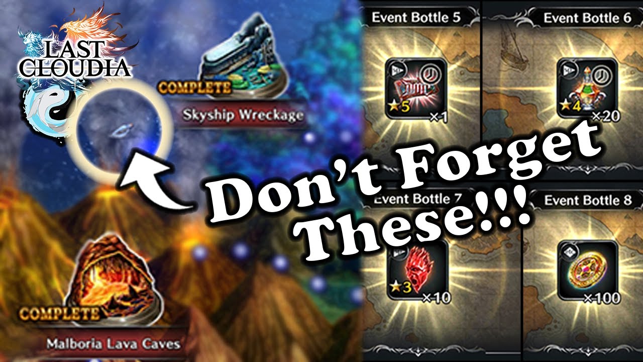 TREASURE BOTTLES (58) ALREADY IN GAME!!! LOCATIONS Last Cloudia X