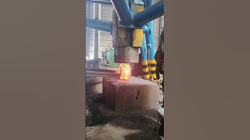 How to forge a square iron block into a cylindrical iron block in 35 seconds.