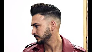 Modern Pompadour | Skin Fade | Popular Hairstyle for men Resimi