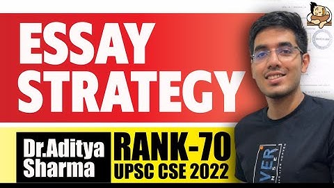 How did  Dr. Aditya Sharma AIR 70 Scored 130 in Essay || Essay Mentorship Programme||
