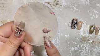 高级美甲教程，法式高级复古风玫瑰美甲