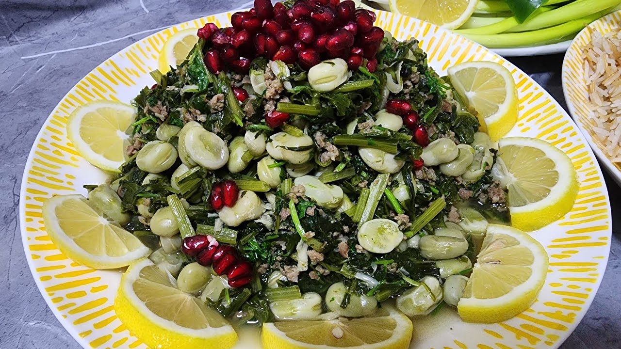 طريقة عمل تحضير (الفولية )بالسلق على الطريقه الشاميه #الفولية_بالسلق_##