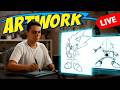 LIVE ART: Creating the Sonic CD Anime Opening Artwork!