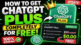 How to get ChatGPT Plus COMPLETELY for FREE! (UPDATE)