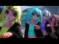 MMD : Carry Me Off ( Model : Miku, Luka, Haku, Rin and Teto )