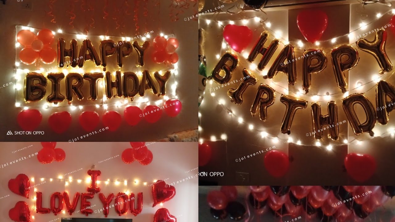 Birthday decoration in Pune for surprise party, room decoration YouTube
