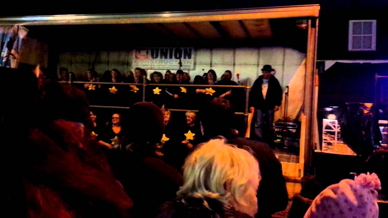 Wymondham rock choir Christmas lights 2013 YouTube