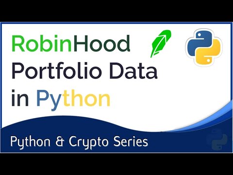 Connecting RobinHood to Python | Crypto Series
