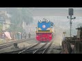 High speedy train upakul express passing lavel crossing with good speed