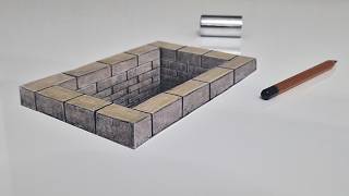 3d drawing easy hole on paper