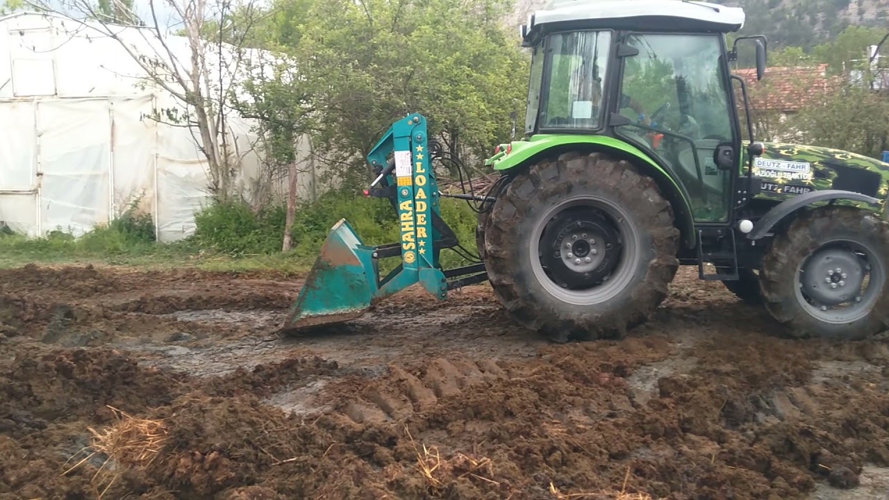 deutz 4075 ile hayvan gübresi yükleme