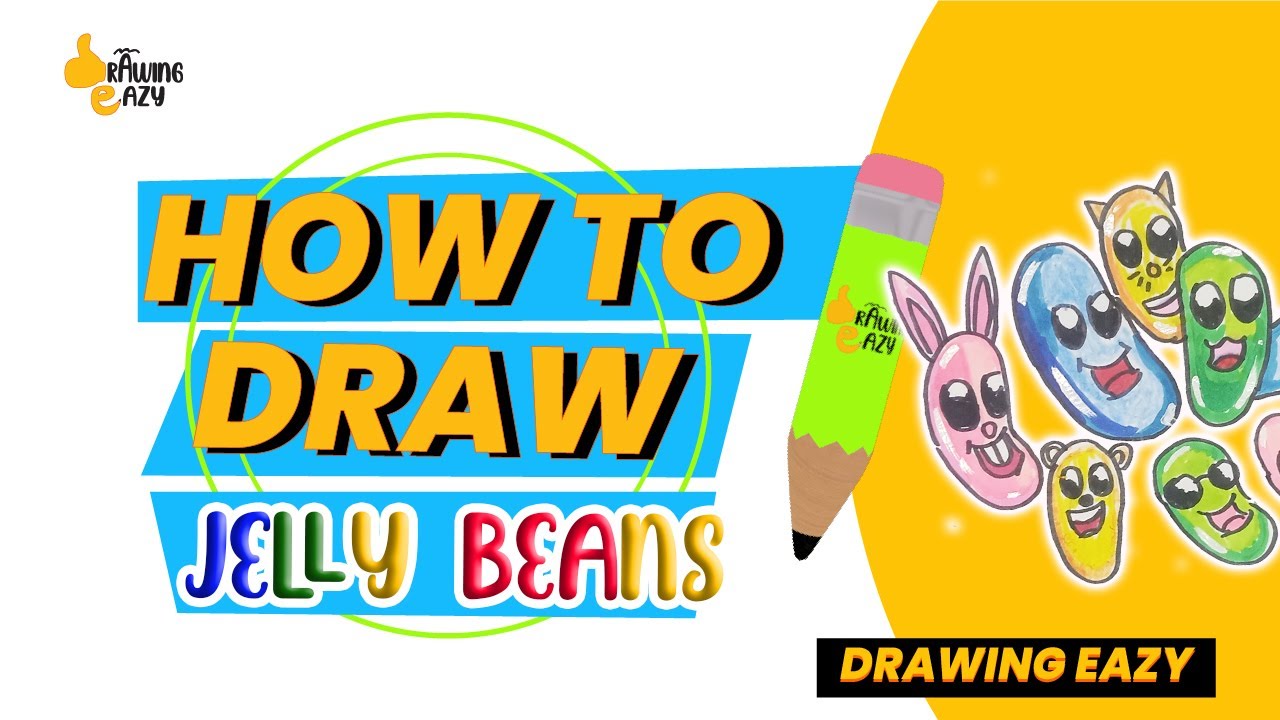 How to Draw Jelly Beans Easy Drawing Tutorial for Kids Drawing Eazy