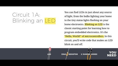COMP 444 SparkFun Inventors Kit Project 1 - Circuit 1A: Blinking an LED (Coding Challenge)
