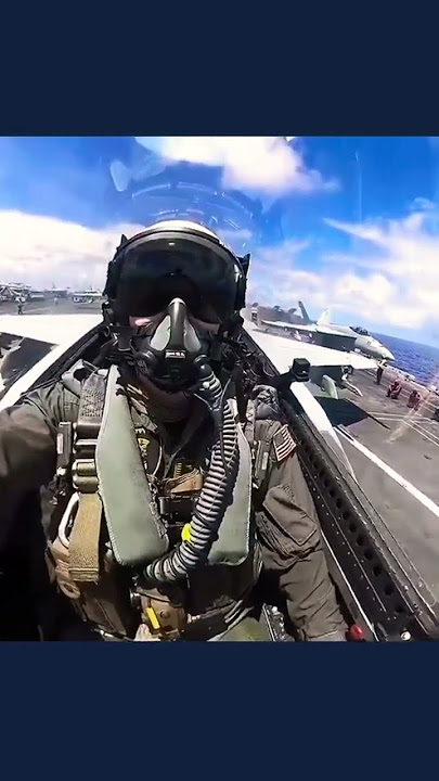 F-18 cockpit view taking off from an Aircraft Carrier! 🔥