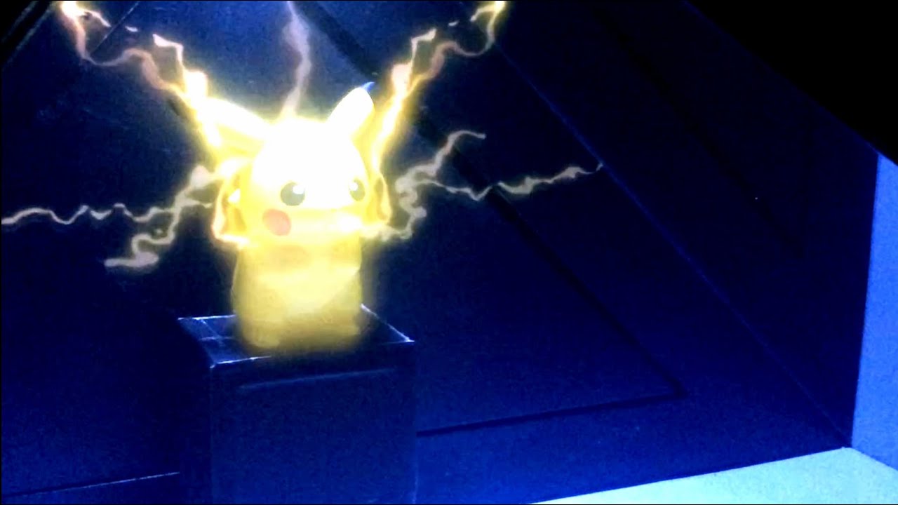 Pokemon Pikachu Thundershock 3D Hologram watch v=mANpDUEi n4