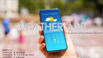 WEATHER APP - PROTOTYPE