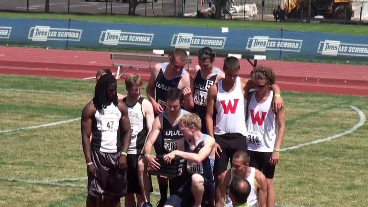 GNAC Track Field 2013 Men's 4x400 awards YouTube